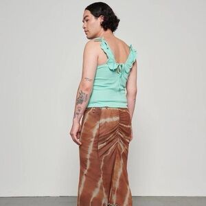 Mint Green Ruffle Strap Tank Top (SOLD)